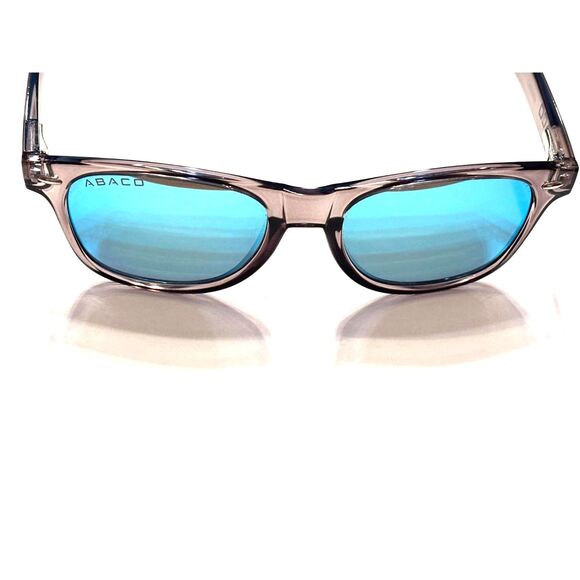 Men's Abaco Polorized Sunglasses in Crystal Grey/Deep Blue Mirror, EUC - Picture 2 of 15